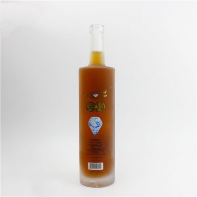Top quality short neck spirit bottle hand bottle for spirits and flask flat spirit bottle 