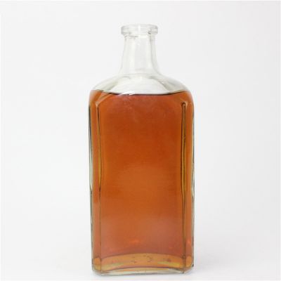 Classic good quality clear liquor glass bottle