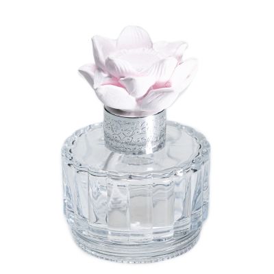 Supplier Engraving Aroma Reed Bottle100ml Glass Empty Diffuser Bottle With Gypsum Flower 