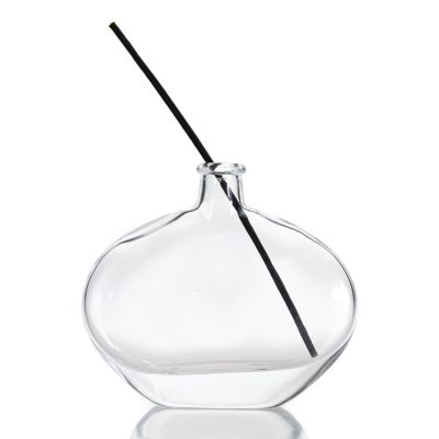 New Arrival Luxury Round Glass Empty 120ml Clear Diffuser Bottle For Home Decor