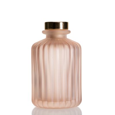 Wholesale Pink Aromatherapy Bottle Empty 170ml Frosted Glass Diffuser Bottles With Cork 