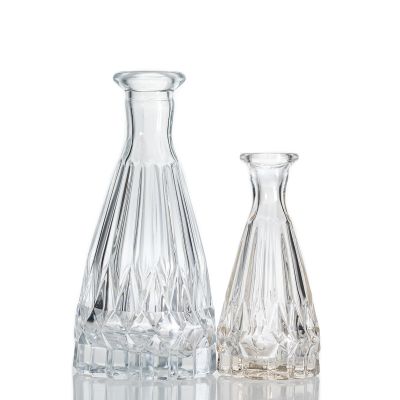 Luxury Vase Refill Diamond 130ml Glass Aroma Diffuser Bottles For Home Decor 