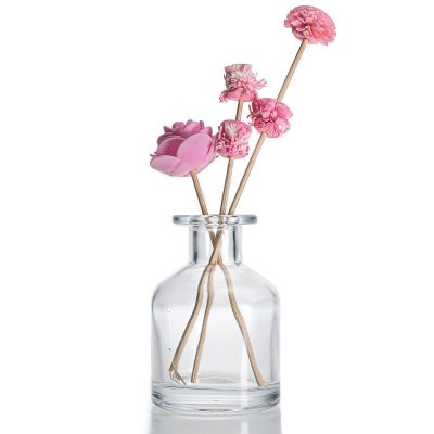Hot sale Pot-bellied Round Shaped 80ml Glass Reed Diffuser Bottles 