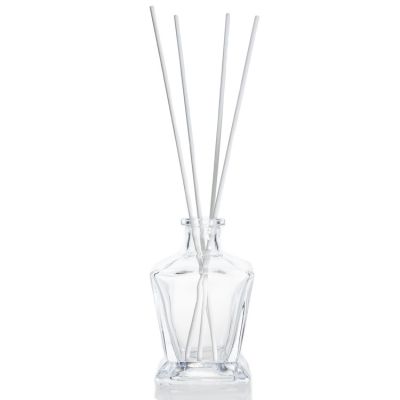 Wholesale Aromatherapy Unique Reed Diffuser Glass Bottle 130ml Clear Empty Diffuser Bottles