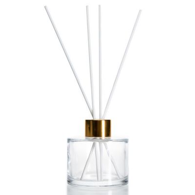 Wholesale Fragrance Empty Clear Aromatherapy Bottle 120ml Glass Round Reed Diffuser Glass Bottle