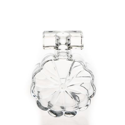 Supplier Flower Shape Clear Atomize Perfume Bottle Luxury 80ml Empty Glass Perfume Bottles 