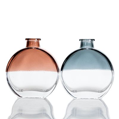 Colored Luxury Diffuser Bottle 100ml Empty Gray Glass Perfume Diffuser Bottle For Home Decor