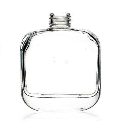 200ml Empty Clear Aromatherapy Glass Bottle Reed Diffuser Bottle With Flower
