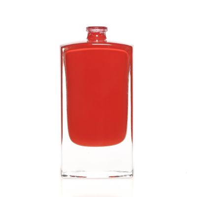 Custom Luxury Empty Flat Square Glass 100 ml Red Perfume Bottle For sale