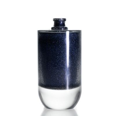 Custom luxury Perfume Bottle Internal Spray Navy Color 80ml Empty oil Perfume Bottle 