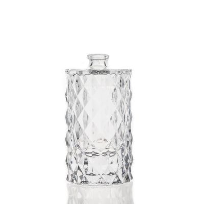 Custom Fancy Diamond Emboeesd 50ml Perfume Bottle Empty Crystal Glass Perfume Bottle