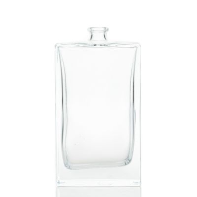 Luxury Rectangular Perfume Bottles Transparent Glass Empty 100ml Perfume Bottle
