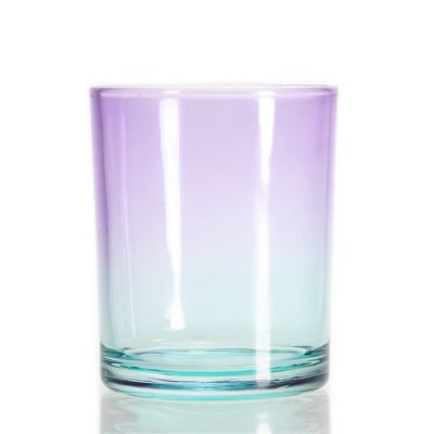 Cheap Christmas Gradient Candle Holder Round Glass Candle Cup For Candle Making 