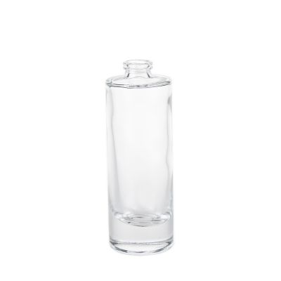 50ml cylindrical shape perfume glass bottle with crimp type neck 