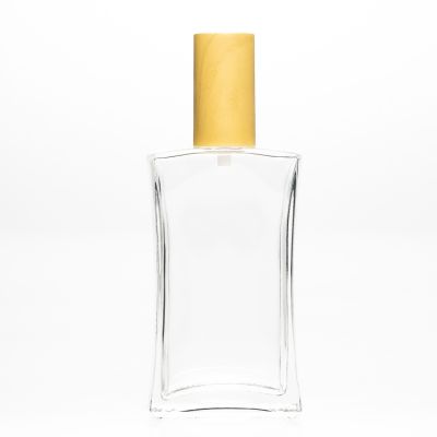 Luxury Design 100ml 3oz Square Shaped Women / Men Empty Glass Perfume oil Bottle with Spray