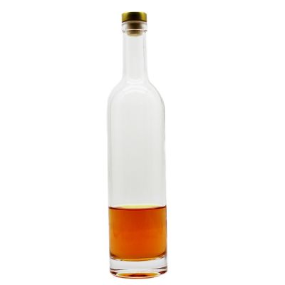 Custom promotional durable using small wine drinking vodka super flint glass bottle 500ml