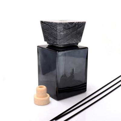 Luxury Empty Black Home Decoration Fragrance Reed Diffuser Glass Bottles