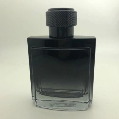 Sunrise OEM ODM high quality embossed square shape luxury perfume bottles 100ml