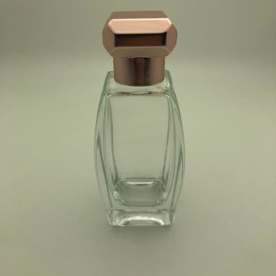 zamac lid empty polygon shape 50ml perfume bottle