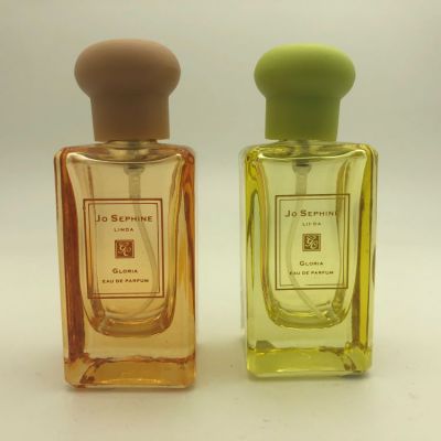 Popular Niche perfume 30ml square Jo style Fluorescent color perfume glass bottle