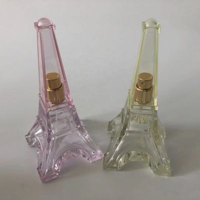 Crystal empty 50ml eiffel tower shape perfume glass bottle