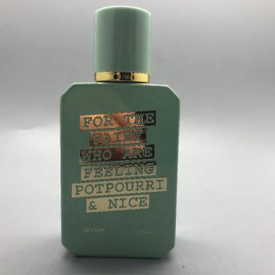 wholesale 50ml fancy design green color glass perfume bottles 