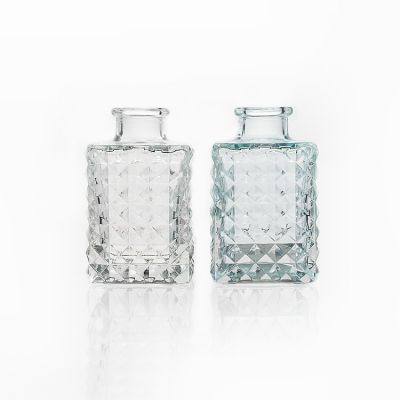 Water cube shape aroma diffuser bottle 100ml 150ml glass diffuser bottles