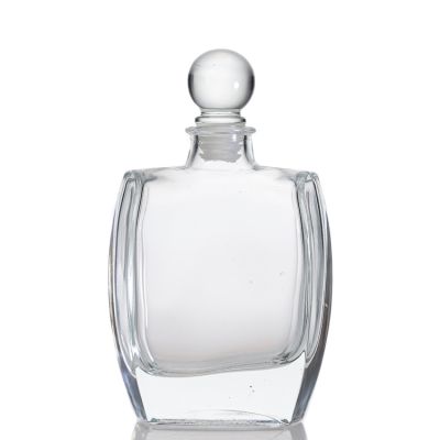 Flat Shape Fragrance Empty Bottles 180ml Glass Reed Diffuser Bottle
