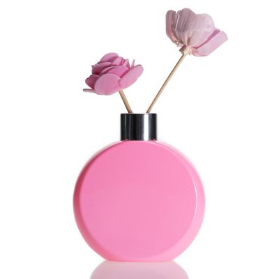 Pink Color Reed Diffuser Glass Bottle 150ml Fragrance Diffuser With Screw Cap