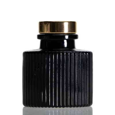 Wholesale Glass Black Diffuser Bottle 30ml 100ml 200ml Glass Reed Diffuser Bottle With Cork