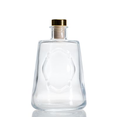 Transparent Fragrance Reed Diffuser 280 ML Glass Reed Diffuser Bottle With Cork