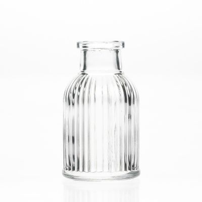 Wholesale Engraving Crystal Perfume Bottle Clear Room Fragrance Bottle 40 ml Glass Reed Diffuser Bottle for Aroma