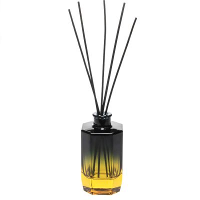 China supplier wholesale room fragrance bottle empty aroma reed diffuser glass bottles 200ml with black stick