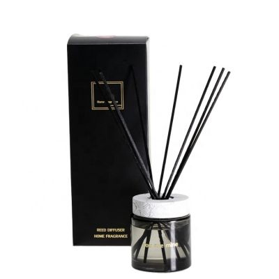 Luxury Perfume Fragrance diffuser 200ml Empty Reed Diffuser Glass Bottle with Reed Rattan