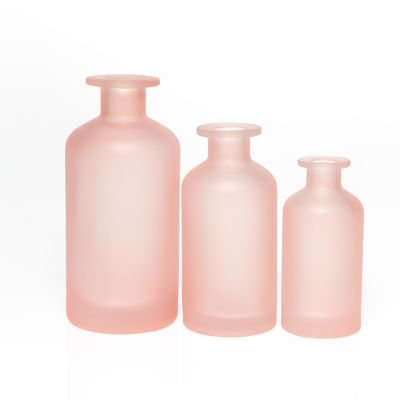 Home decoration 200 ml diffuser bottle glass pink reed diffusers bottles aroma diffuser bottles in stock