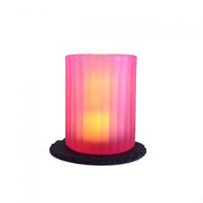 Wholesale machine press cheaper price pink glass jar for candle making