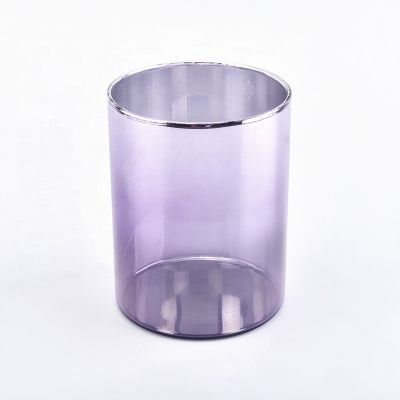 Purple Electroplating Gass Jars For Scent Candles