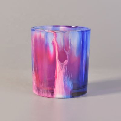 Colored lacquer paint custom candle jar glass candle making jars