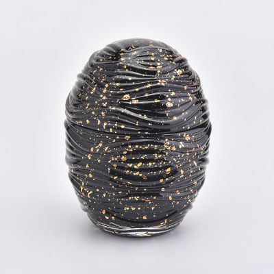Wholesale Egg Shaped Luxury Black Candle Jar With Lids