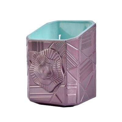 new design custom square votive Glass candle jar vessels