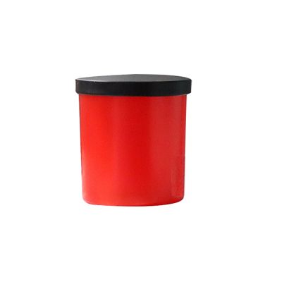 wholesale 300ml high quality empty glass candle jar with metal lid