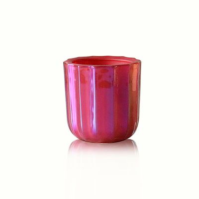 180ml china factory cheap customized colors glass candle holder for home decoration