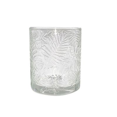 200ml 400ml 700mlTransparent empty glass candle jar glass candle holder with bamboo lid or metal lid