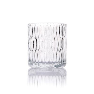 Wholesale Clear Empty Container Glass Candle Jars With Wood Lid
