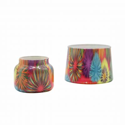 Luxury Custom Colored Empty Storage Jar Glass Candle Jar