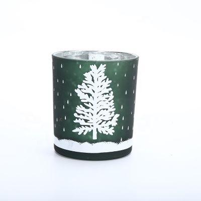 Wholsale Luxury Large Rustic Recycled Unique Green Glass Candle Jar
