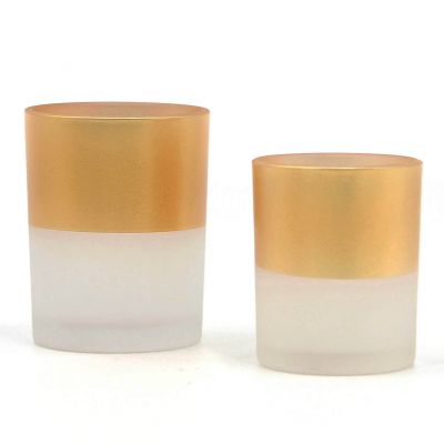 Golden And White Prayer High Quality Glass Candle Jars