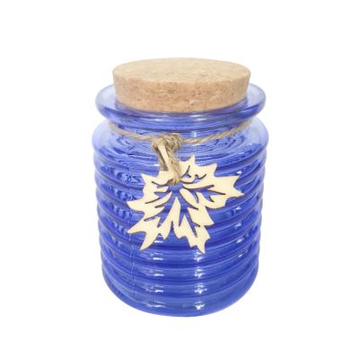 Wholesale Custom Empty Jar Glass Container Holder Candle Jars With Cork Lids