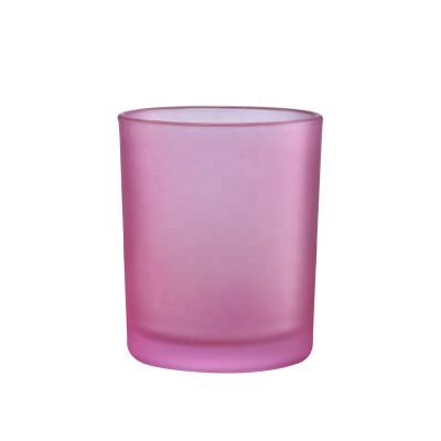 Wholesale 8oz Custom Colored Glass Candle Container Frosted Jar For Candle