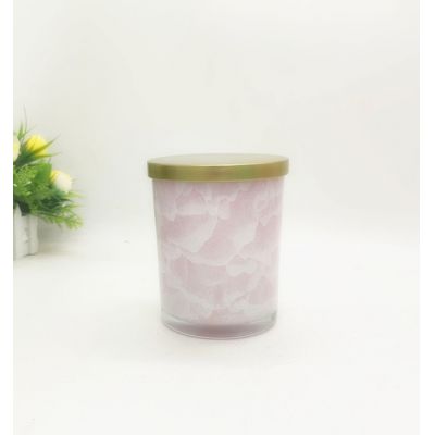 Wedding decor cheap custom glass jar with printing with custom lids